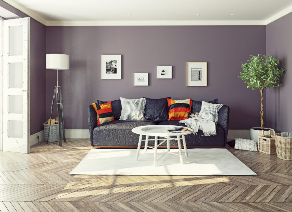 living room furnished in the latest trends